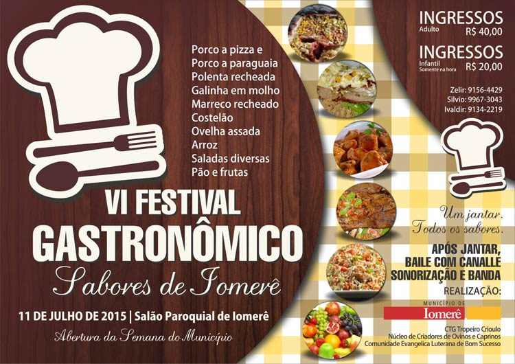Festival Gastronômico revela sabores típicos de Iomerê