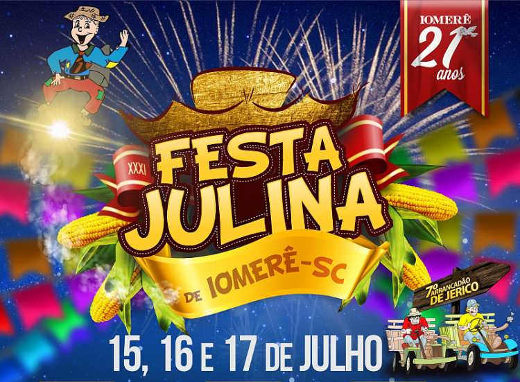 Programação da Festa Julina em Iomerê de 2016